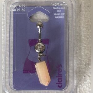 CLAIRE’S Belly Navel Ring Piercing Stainless Steel‎ Post 14G 1.6mm
